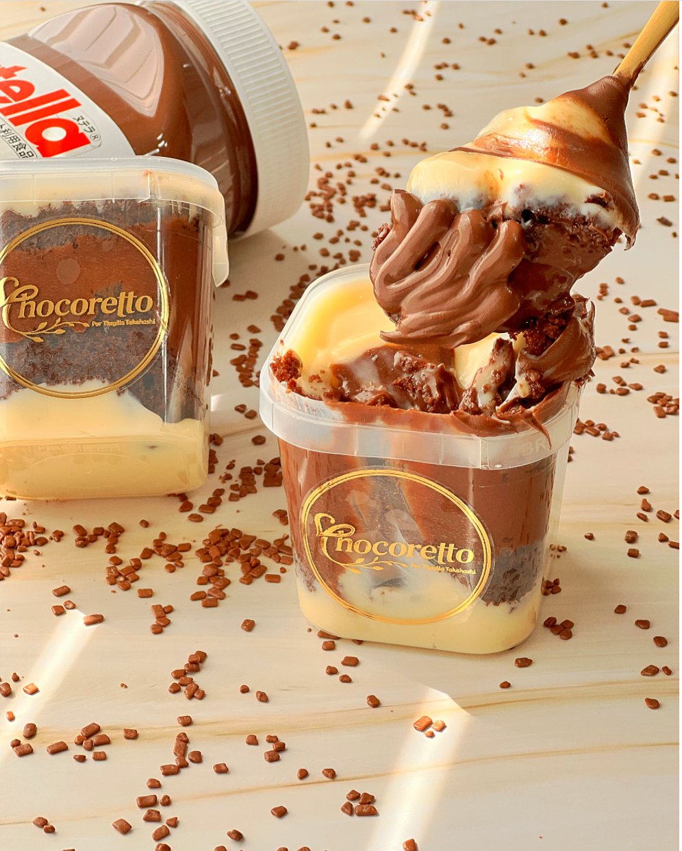Torta no Pote Ninho com Nutella