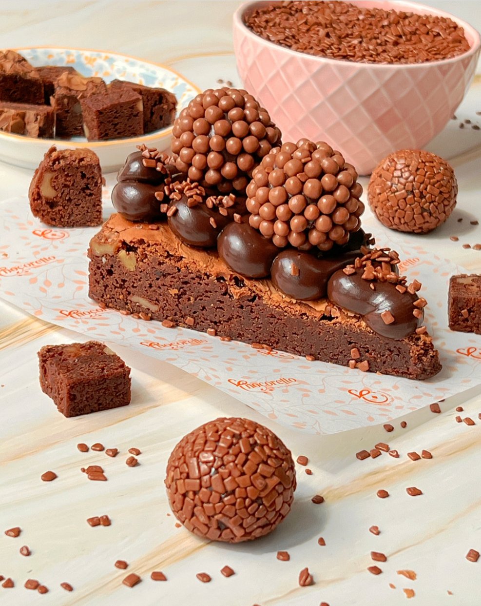 Fatia Pizza Brownie De Brigadeiro